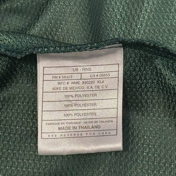 VTG Nike Green Mesh Jersey Shirt Mens Medium White Tag 90s Vented Breathable - Picture 7 of 7